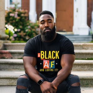 100% schwarzes AF-T-Shirt: Afroamerikanischer Stolz, schwarzes Kultur-T-Stück