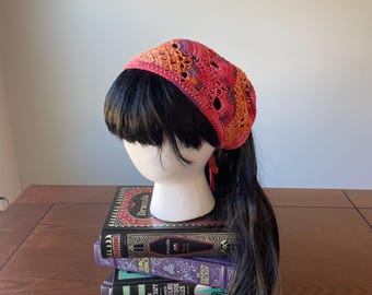 Rainbow Sherbet Crocheted Bandana 100% cotton