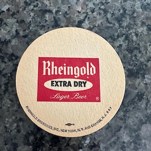 Lot of 10 Vintage Rheingold Beer Coasters, Unused