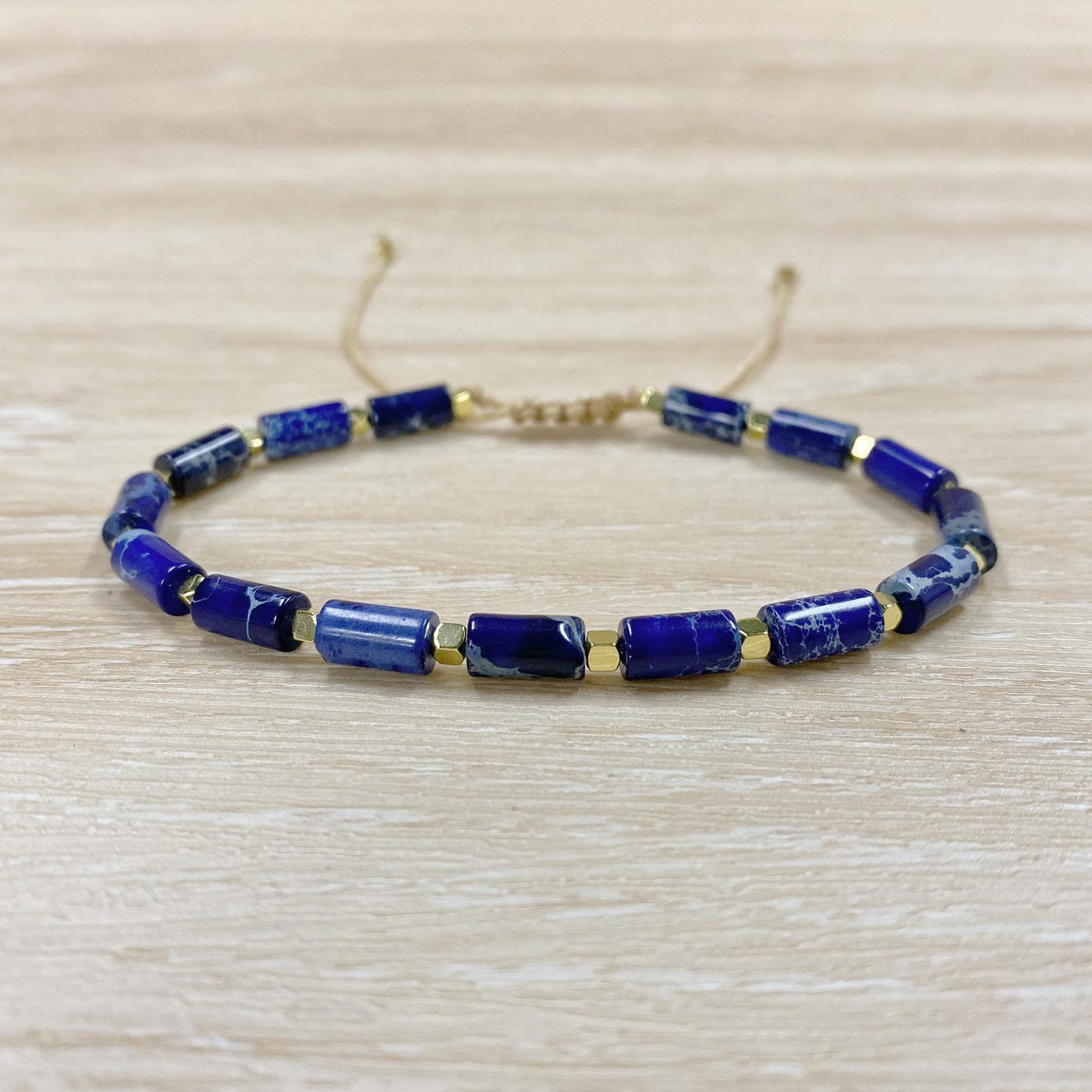 Blue - Handcrafted Stone Work Bracelet 10