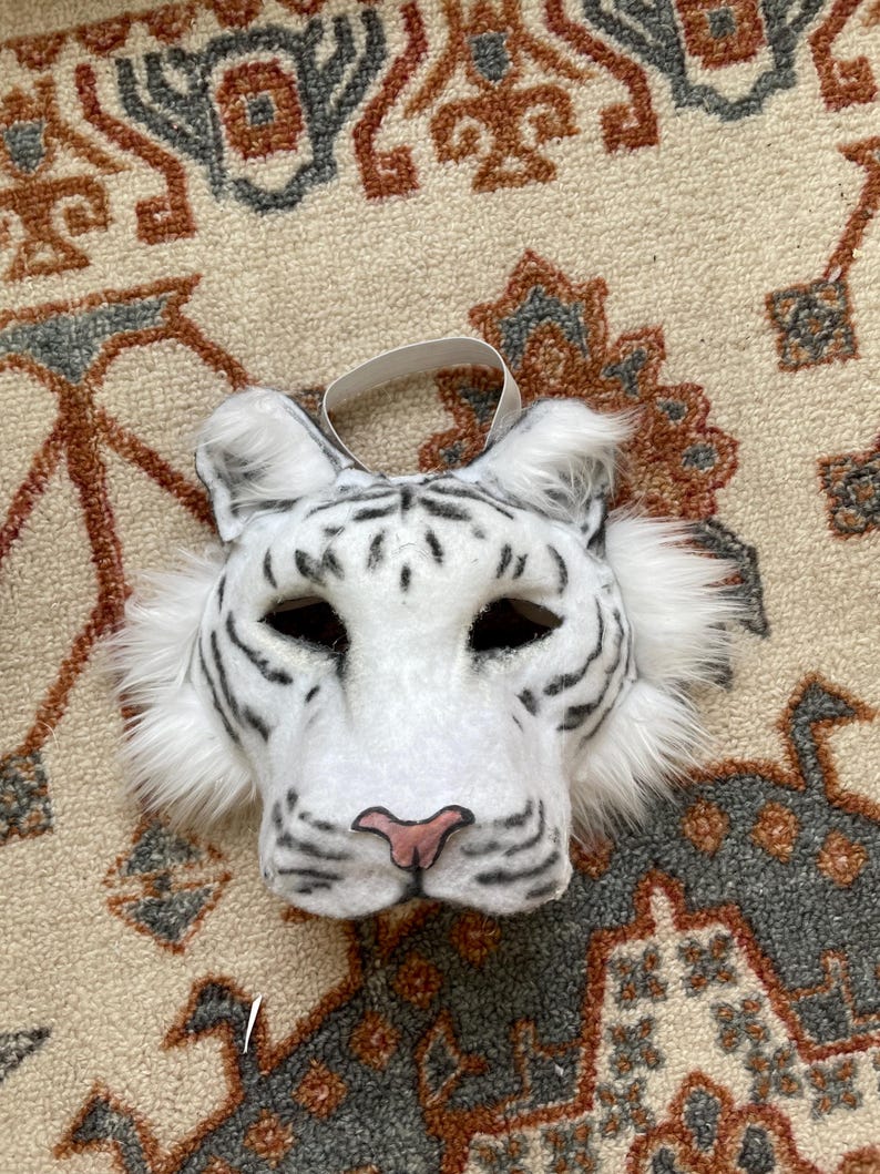 White Tiger Therian Mask Etsy Canada