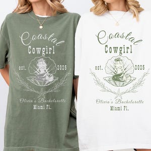 Custom Coastal Cowgirl Bachelorette Shirt,Matching Bachelorette Party T-shirt, Bach Trip Shirt,Bachelorette Tee Gift, Bridal Party shirt