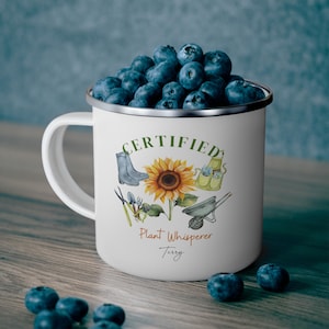 Father&#39;s Day Gift,Grandpa Gift,Garden Lover Mug,Enamel Camp Cup
