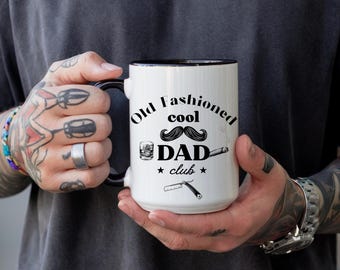 Cool Dad Club Mug,Funny Retro Gift For Him,Father's Day Gift Idea,Vintage Style Coffee Cup for dad