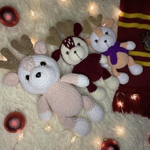 Handmade Crochet Reindeer Plush: Soft Baby Toy, Nursery Decor