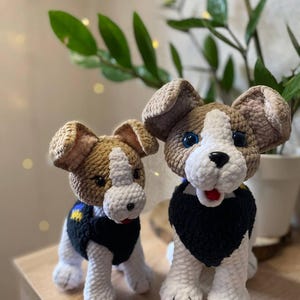 Crochet Amigurumi Dog, Handmade Plush Puppy Toy, Customizable Soft Dog for Kids, Baby Shower Gift, Nursery Decor, Cuddly Pet Friend