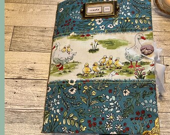 Garden Creatures Junk Journal, Handmade, Handbound