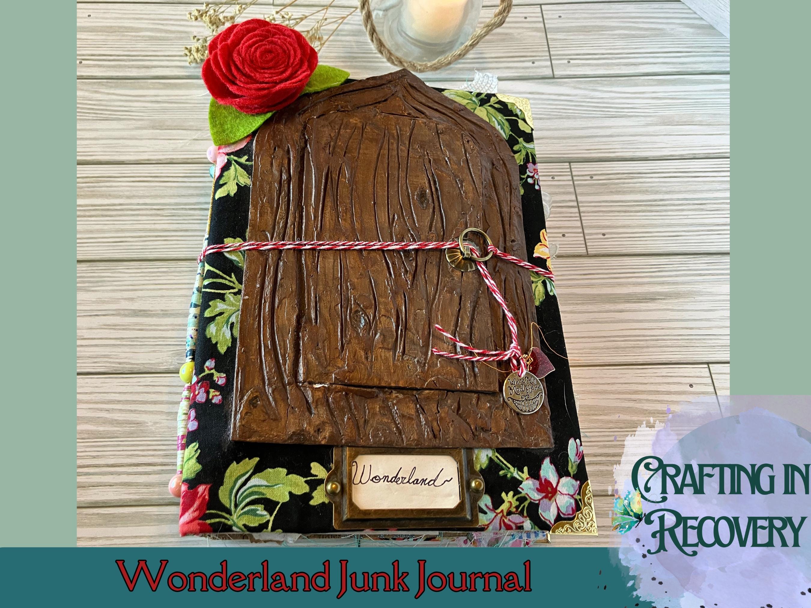 Wonderland Junk Journal, Handmade, Handbound