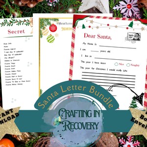 Printable Santa Letter Bundle, Instant Download