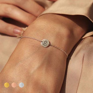 Pulsera de letras - Disco de iniciales personalizado - Pulsera planificadora personalizada - Pulsera de ramo de boda - Regalos conmemorativos para mamá*REGALO DE CARTA*