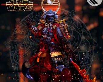 Arquivos STL do Samurai Darth Vader – Escultura de Star Wars para Impressão 3D (Download Digital)