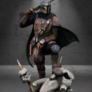 The Mandalorian Din Djarin 3D STL Files - PRINT READY - Hiqh-Quality - Star Wars Mandalorian 3D Figure Model Files Stl
