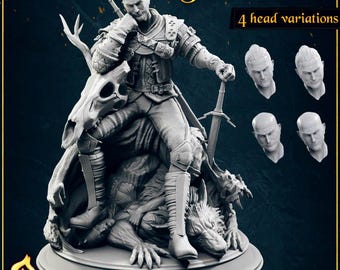 The Witcher Figure 3D Model Bundle – Fan Art STL File