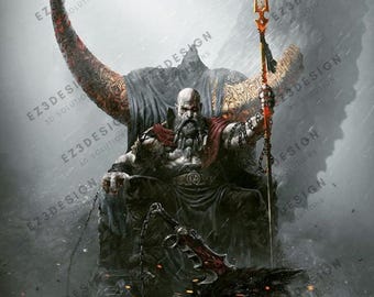 Kratos God Of War 3D Model STL File – High-Resolution Print (Digital File)