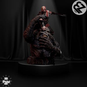 Kratos Diorama 3D STL Files for 3D Printing - Hiqh Quality Quarantee