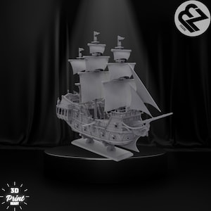 Pirate Ship 3D STL Files for 3D Printing - Hiqh Quality - 3D Movie Printed STL Downloadable Digital Figure