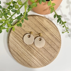 Latte Boho Ton Ohrringe, Polymer Clay Ohrringe, Baumeln Ohrringe, Statement Ohrringe, handgemachte Ohrringe, leichte Ohrringe