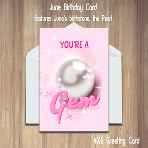 Vous êtes un bijou ! Carte d'anniversaire, carte de remerciement, carte « Juste parce que », carte d'anniversaire de juin, art mural, carte d'amitié, carte d'encouragement