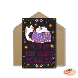 Pyjama du chat - Carte pour occasions spéciales