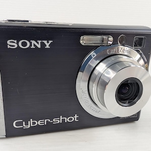 Sony Cybershot DSC-W85 7.2MP Digital Camera With Memory Card, Black - Tested
