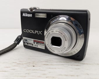 Nikon Digital Camera Coolpix S220 10.0MP Black Tested Full Working