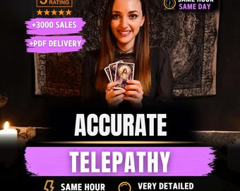 Same Hour Accurate Telepathy Reading, Detailed Mind Reading, Empathy, Honest Psychic Reading, Tarot Cards Reading, Telepathy Reading