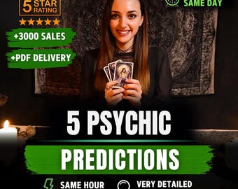 5 Psychic Predictions Same Hour, Love Reading, Medium Clairvoyant Insight, Fast Psychic Reading, Psychic Spiritual Guidance, Medium Reading