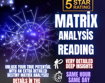 Extra Detailed Destiny Matrix Analysis, Same Hour Personal Chart Reading, Same Day Vedic Astrology Reading, Birth chart reading