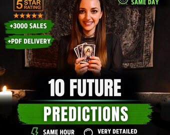 10 Future Psychic Predictions, Same Hour Reading, 10 Accurate Clairvoyant Insights, Future Reading, Same Day Reading, Tarot Love Reading
