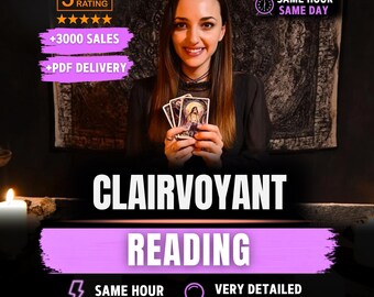 Same Hour No Cards Clairvoyant Psychic Reading, Accurate Reading, Psychic Medium Reading, Psychic Blind Reading, Psychic Predictions