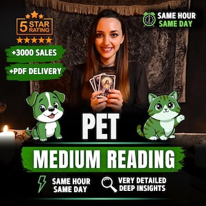 Same Hour Pet Psychic Reading: Dog and Cat Medium Connection, Spiritual Support, Honest Readings