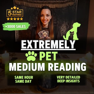 Same Hour Pet Psychic Reading: Dog and Cat Medium Connection, Spiritual Support, Honest Readings