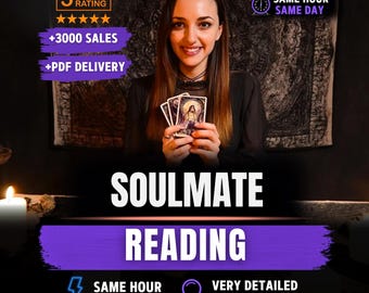 Soulmate Tarot Reading | Same Hour Twin Flame Connection | Detailed Soulmate Drawing Description PDF