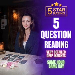 5 Question Tarot Reading, Future Psychic Reading, Psychic Tarot Cards Reading, Same Hour Tarot Reading, Love Tarot Reading, Psychic love