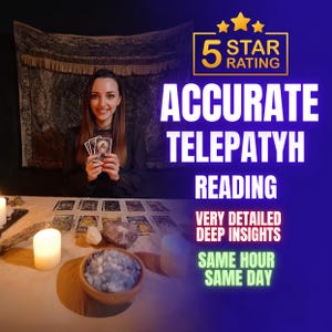 Same Hour Accurate Telepathy Reading, Detailed Mind Reading, Empathy, Honest Psychic Reading, Tarot Cards Reading, Telepathy Reading