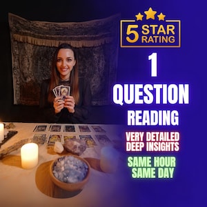 1 Question Very Detailed Tarot Reading, Love Guidance Reading, Career Reading, Same Day Reading, Psychic Reading, Tarot Love Reading, Future