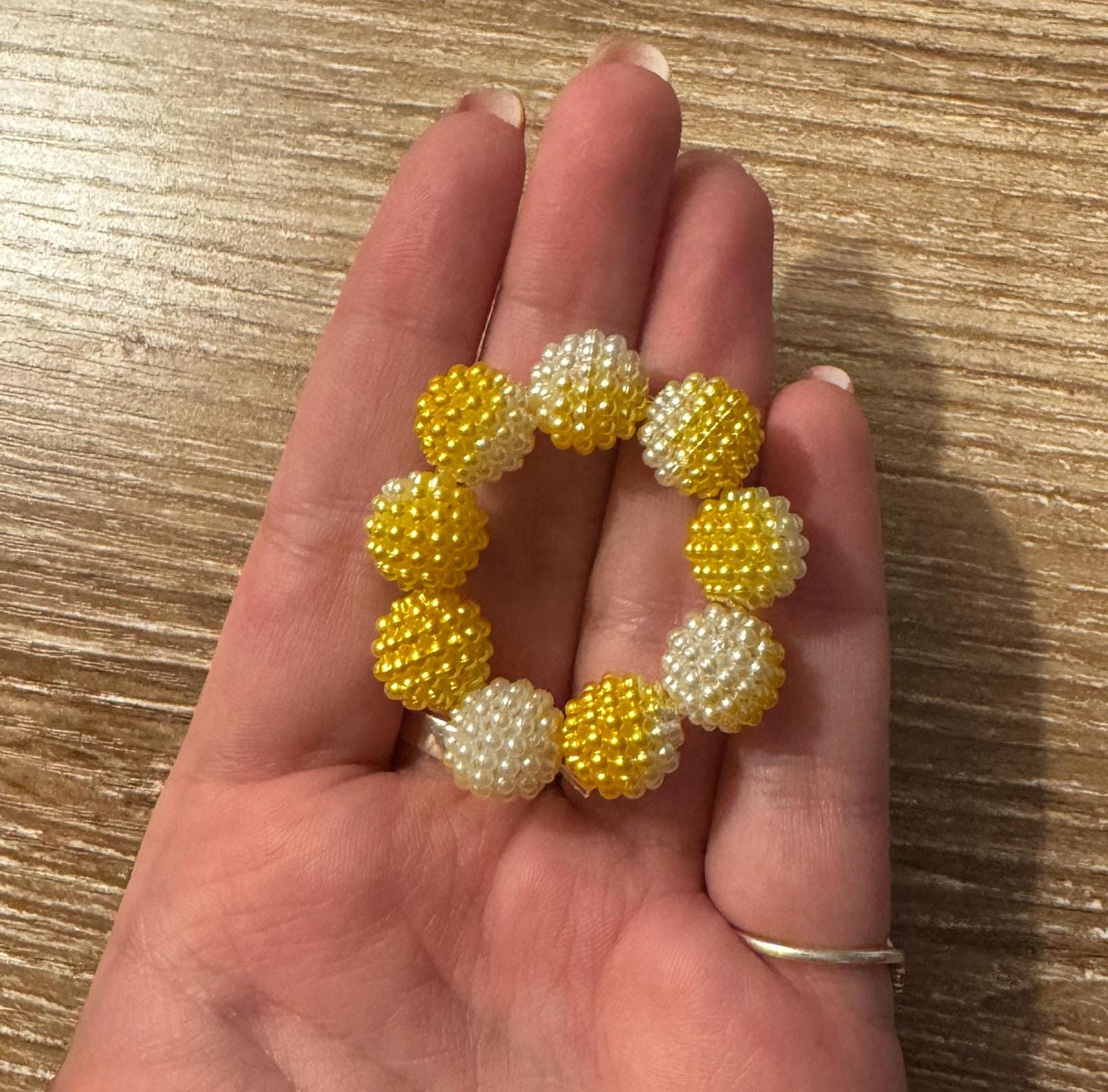 Textured Bead Fidget Toy | Lemon Sorbet Ombre | Sensory Stim Toy - Thumbnail 7