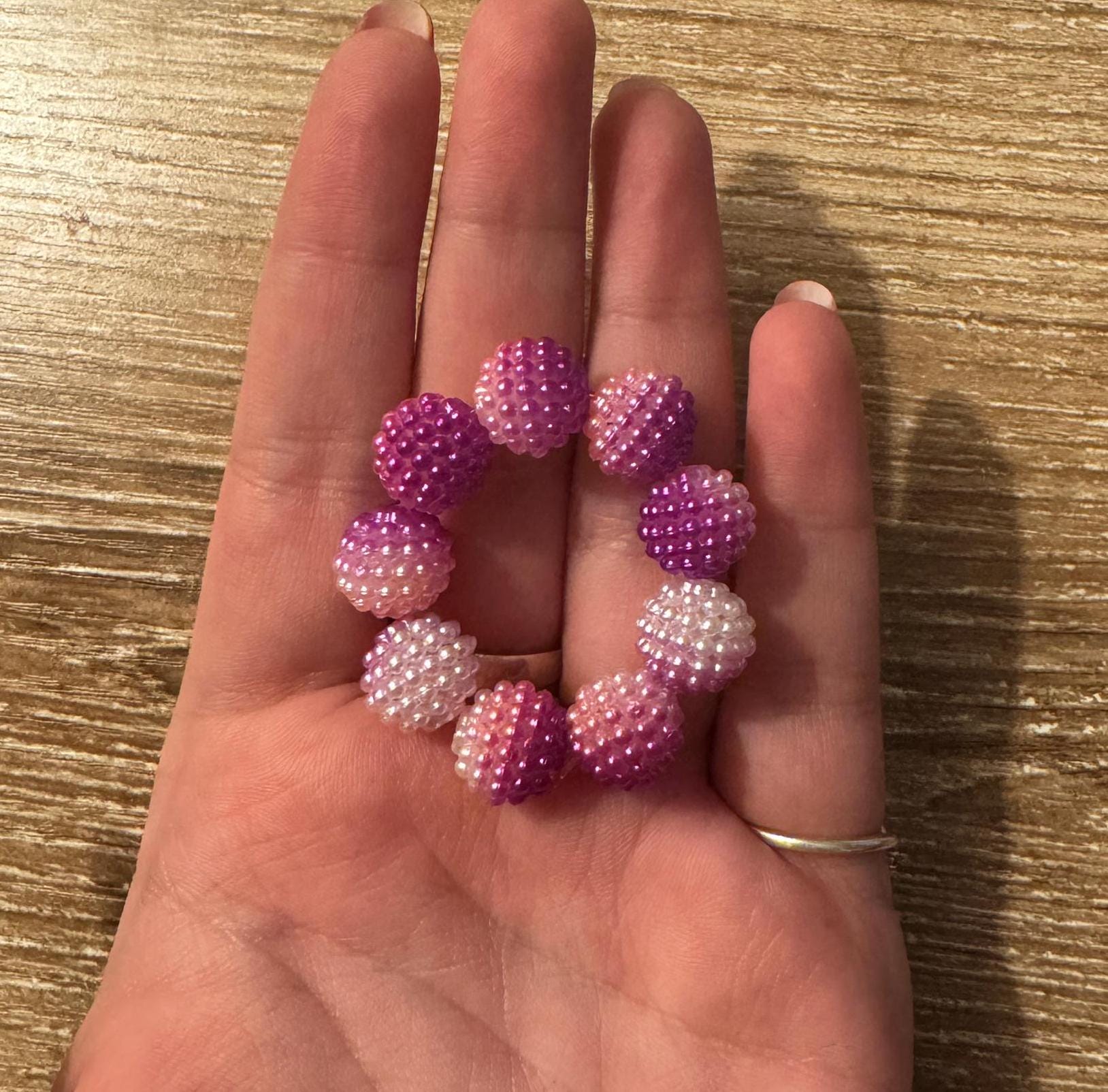 Textured Bead Fidget Toy | Purple Haze Ombre | Sensory Stim Toy - Thumbnail 7