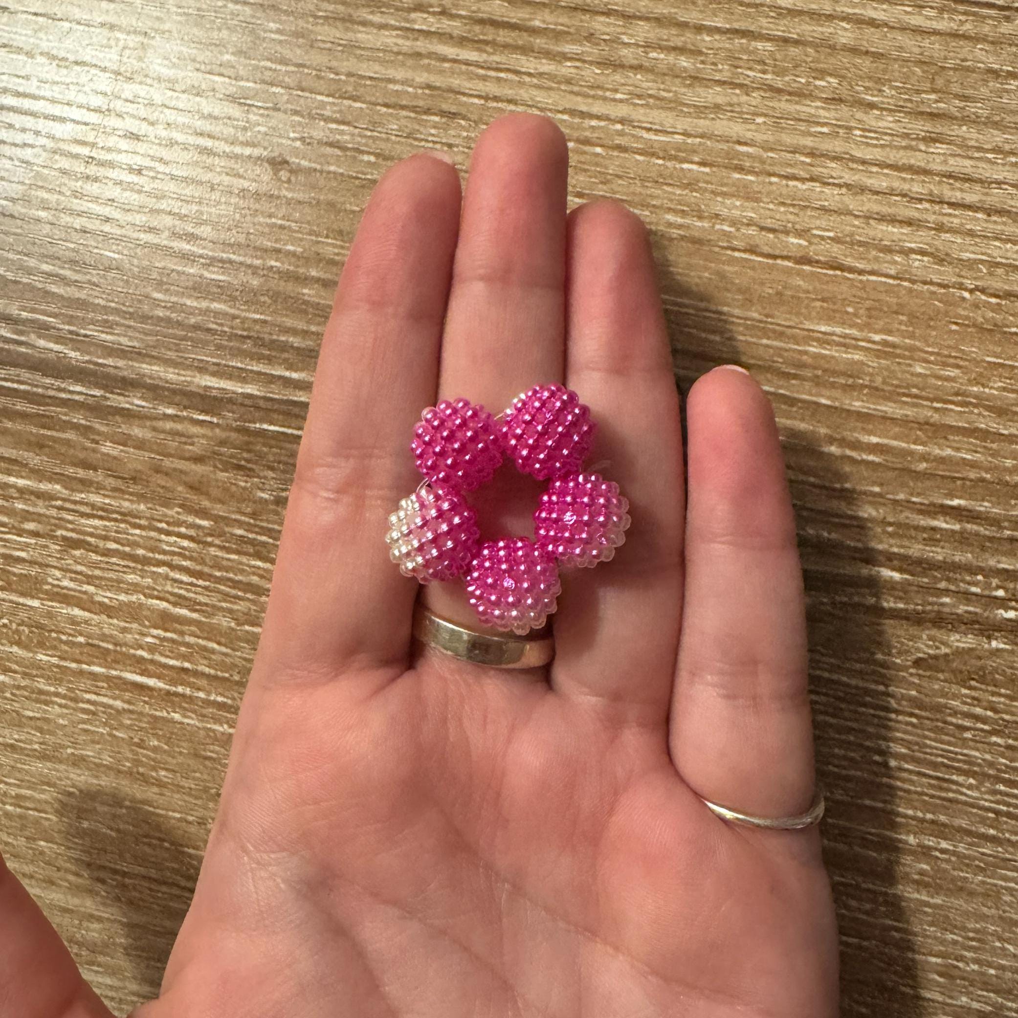 Textured Bead Fidget Toy | Magenta Ombre | Sensory Stim Toy - Thumbnail 3