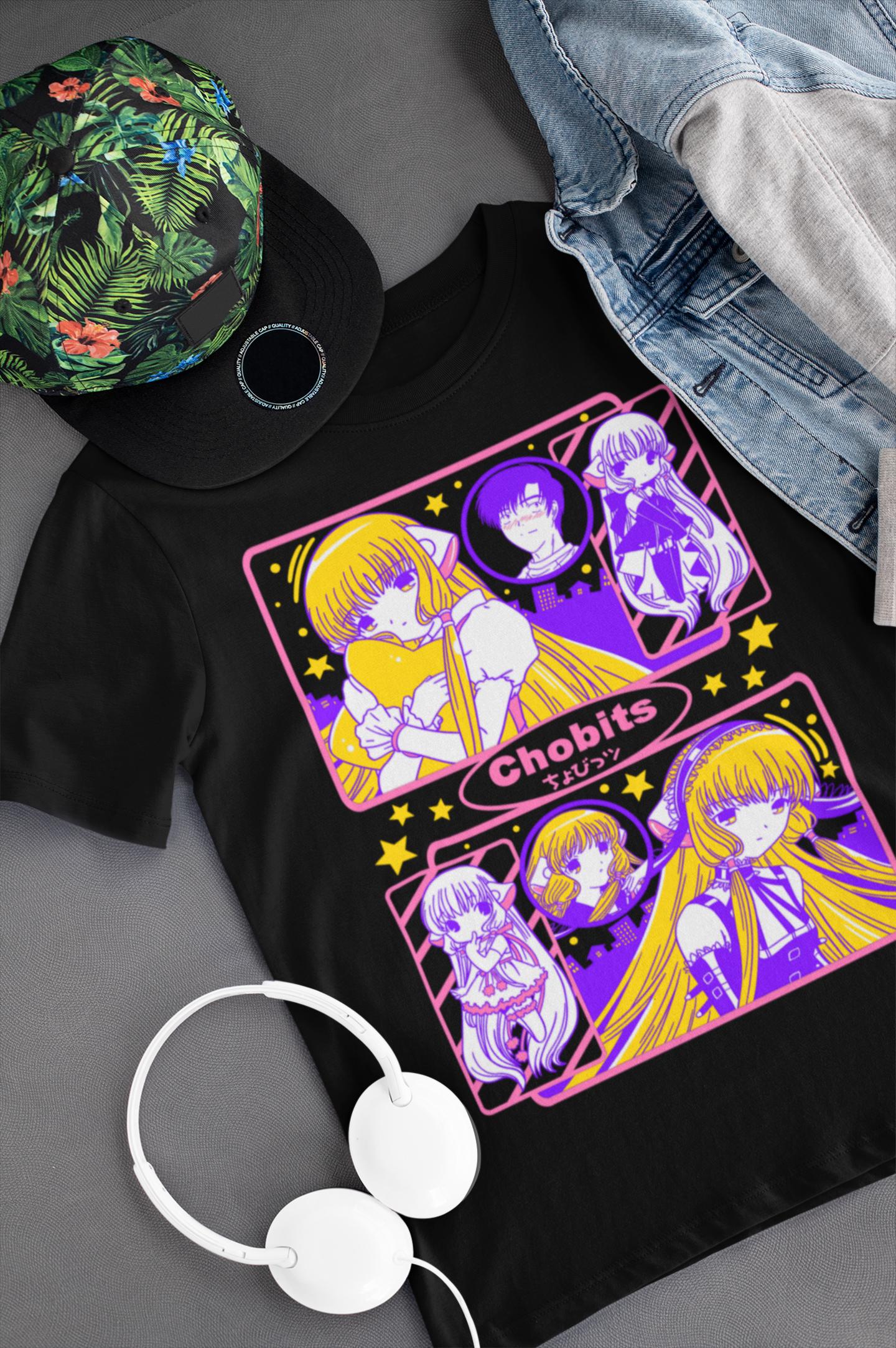 ちょびっツ チー Tシャツ、アニメ ヴィンテージ グラフィック Tシャツ