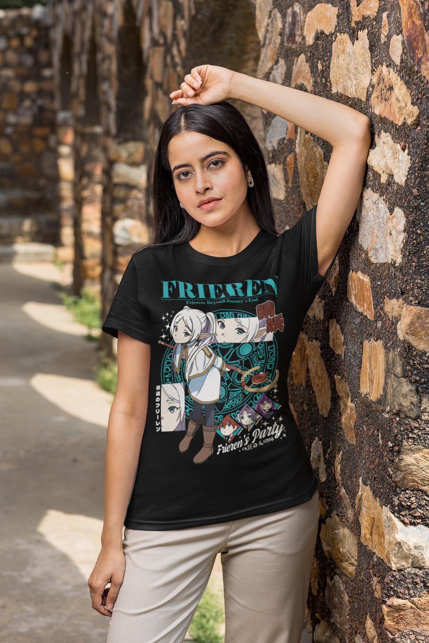 Frieren T-shirt Beyond Journey's End Fern Stark Girl Anime