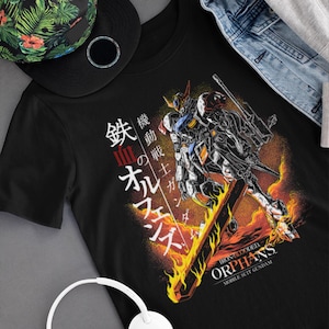 Barbatos Iron Blooded Orphans Gundam Robot Graphic Tee Gunpla Unisex Heavy Cotton T-Shirt, New Design