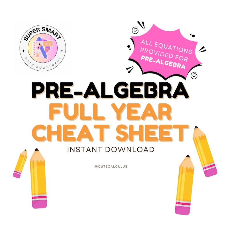 Algebra Equations Poster - Etsy