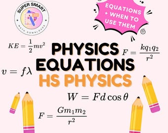 Guida alle formule di fisica, foglio di equazioni (download digitale)