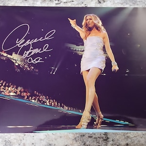 CELINE DION 8 x 10 "(20 x 25 cm) Handsigniertes Signiertes Foto
