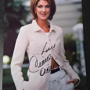 CELINE DION 8 x 10 "(20 x 25 cm) Handsigniertes Signiertes Foto