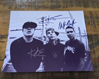 BLINK 182 8 x 10" (20 x 25 cm) Foto autografata e firmata