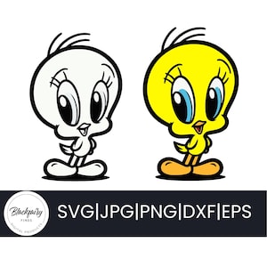 Tweety Digital Cut Files | Cricut | Svg Cut Files | Digital Files | PDF | Eps | DXF | PNG | Looney
