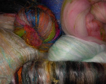 Fiber Lottery.... Single Draw up to 3 oz Spinning, or Felting Fiber Lottery