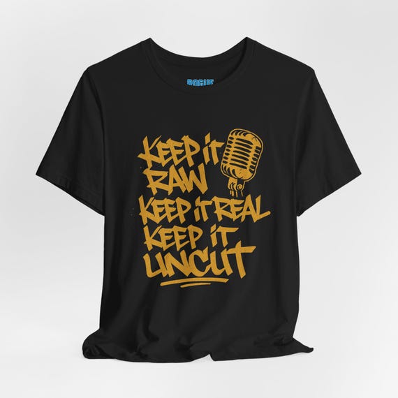 Raw Real Uncut Tee, Classic Tshirt For All Ages, Graphic Shirt for Men Women, Minimalist Top, Unisex Jersey Short Sleeve Tee